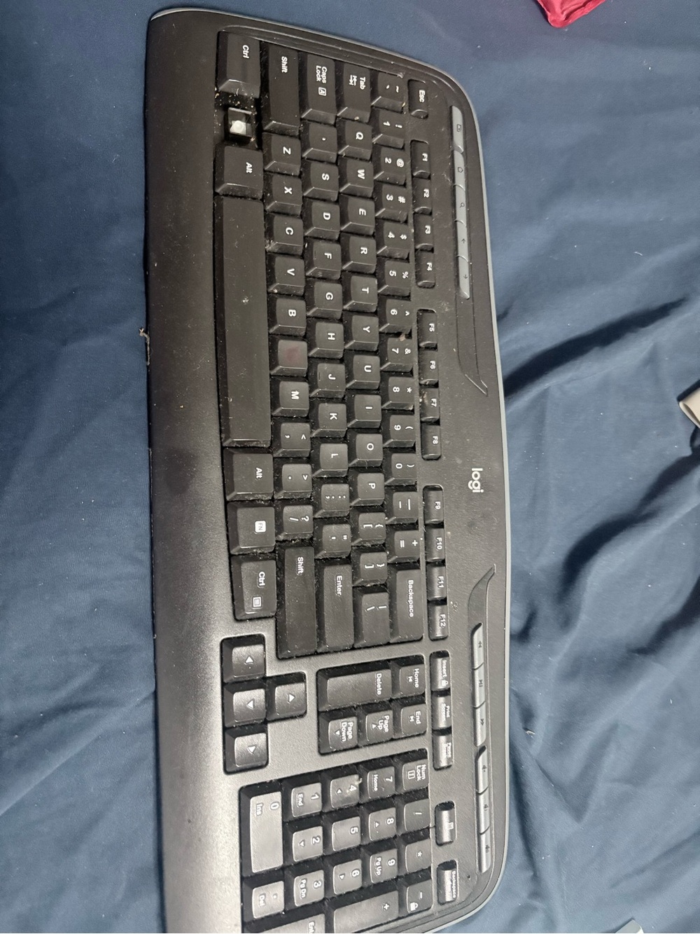 Logitech Black Full-Size Wireless Keyboard with Media Keys